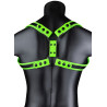 Ouch! Glow Harnais phosphorescent Sling Glow Noir-Vert Néon